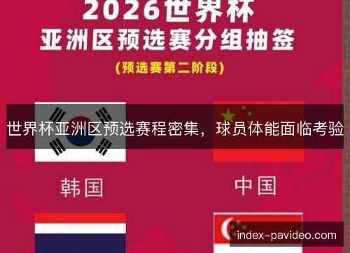 世界杯亚洲区预选赛程密集，球员体能面临考验